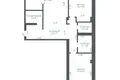 3 room apartment 102 m² Minsk, Belarus