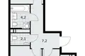 Wohnung 2 zimmer 51 m² Kommunarka, Russland