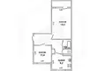 2 room apartment 55 m² Vysokaye, Belarus