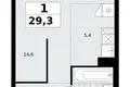 Квартира 1 комната 29 м² район Троицк, Россия