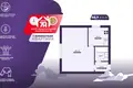 1 room apartment 31 m² Minsk, Belarus