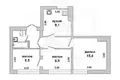 3 room apartment 53 m² Brest, Belarus