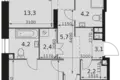 Appartement 3 chambres 72 m² Moscou, Russie