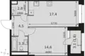 Mieszkanie 1 pokój 44 m² Moskwa, Rosja