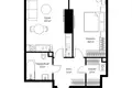 Apartamento 1 habitación 56 m² Moscú, Rusia