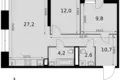 Apartamento 3 habitaciones 68 m² Moscú, Rusia