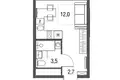 1 room apartment 18 m² Moscow, Russia