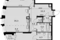 Квартира 3 комнаты 86 м² Москва, Россия