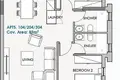 2 bedroom apartment 89 m² Yeroskipou, Cyprus