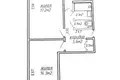 Квартира 2 комнаты 47 м² Минск, Беларусь
