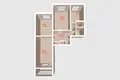 Квартира 3 комнаты 64 м² Минск, Беларусь