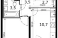 Wohnung 1 zimmer 33 m² Leninsky District, Russland