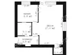 1 room apartment 32 m² Brest, Belarus