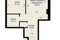 2 room apartment 36 m² Minsk, Belarus