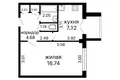 Wohnung 1 zimmer 33 m² Minsk, Belarus