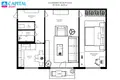 Appartement 2 chambres 46 m² Vilnius, Lituanie