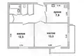 2 room apartment 49 m² Muchaviecki sielski Saviet, Belarus