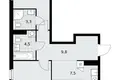 3 room apartment 61 m² Kommunarka, Russia