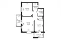 2 bedroom apartment 59 m² Minsk, Belarus