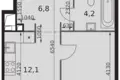 Mieszkanie 1 pokój 35 m² Moskwa, Rosja