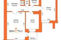 2 room apartment 54 m² Minsk, Belarus