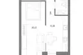 1 room studio apartment 43 m² Kaliningrad, Russia