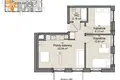 Apartamento 3 habitaciones 44 m² Varsovia, Polonia
