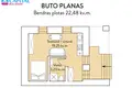 Квартира 1 комната 44 м² Вильнюс, Литва