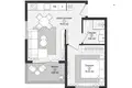 Квартира 1 комната 43 м² Газипаша, Турция