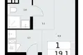 Appartement 1 chambre 19 m² Troïtsk, Russie