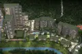 Wohnkomplex New residence with a swimming pool and green areas close to a highway, Istanbul, Turkey