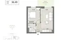 Mieszkanie 1 pokój 36 m² Boreti, Czarnogóra
