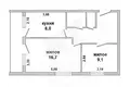 2 room apartment 46 m² Skoki, Belarus
