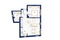 2 bedroom apartment 45 m² Budva, Montenegro