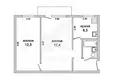 Appartement 1 chambre 43 m² Muchaviecki sielski Saviet, Bélarus