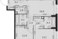 Квартира 3 комнаты 74 м² Москва, Россия