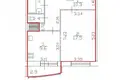 Wohnung 1 zimmer 42 m² Sankt Petersburg, Russland