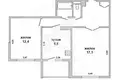 2 room apartment 53 m² Muchaviecki sielski Saviet, Belarus