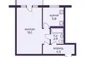 1 room apartment 32 m² Salihorsk, Belarus