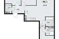 3 room apartment 88 m² Kommunarka, Russia