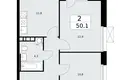 2 room apartment 50 m² Kommunarka, Russia