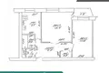 Appartement 2 chambres 49 m² Jdanovitchy, Bélarus