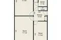 Appartement 3 chambres 61 m² Minsk, Bélarus