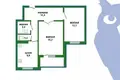Mieszkanie 2 pokoi 55 m² Mińsk, Białoruś