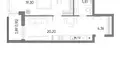 Wohnung 1 zimmer 52 m² Kaliningrad, Russland