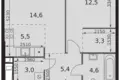 Appartement 2 chambres 49 m² Moscou, Russie