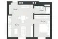 Mieszkanie 2 pokoi 43 m² Ryga, Łotwa