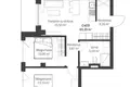 3 room apartment 54 m² Vilnius, Lithuania