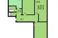 Mieszkanie 3 pokoi 62 m² Moskwa, Rosja