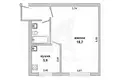 Квартира 1 комната 31 м² Брест, Беларусь
